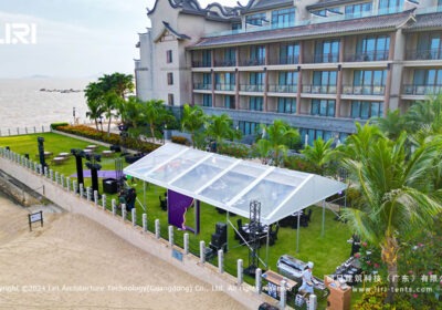 Clear Roof Canopy for Luxurious Beach Banquet