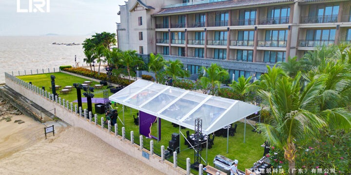 Clear Roof Canopy for Luxurious Beach Banquet